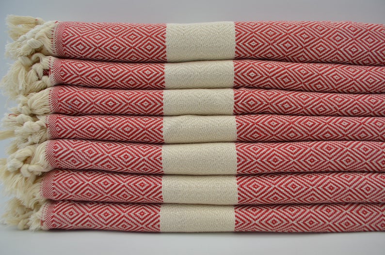 VENICE RED TURKISH TOWEL