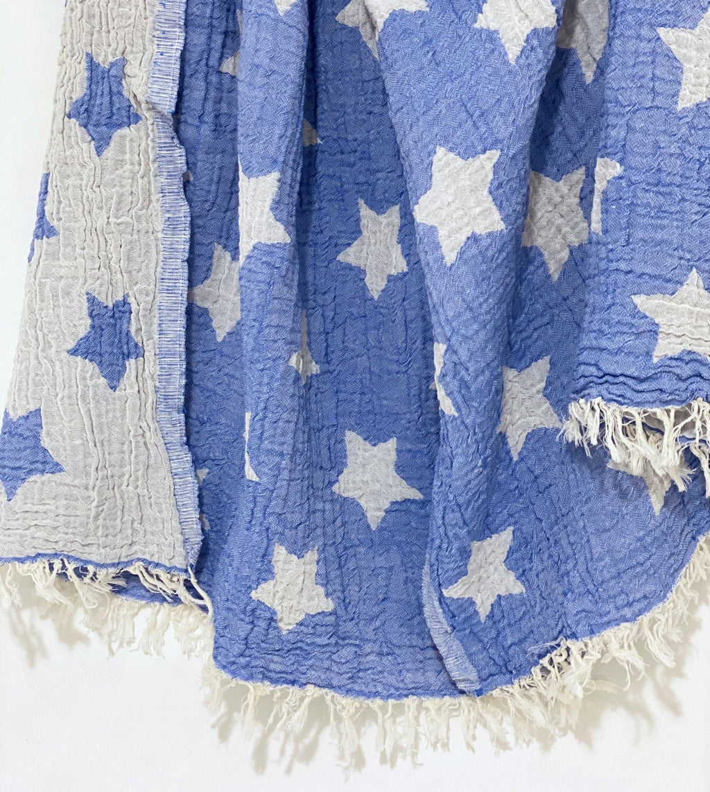 STAR BLUE TURKISH TOWEL